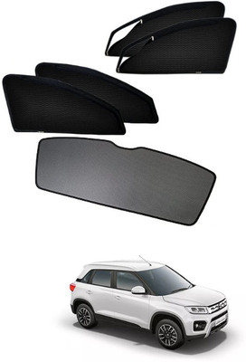 RAKRISH Rear Window, Side Window Sun Shade For Maruti Suzuki Vitara Brezza(Black)