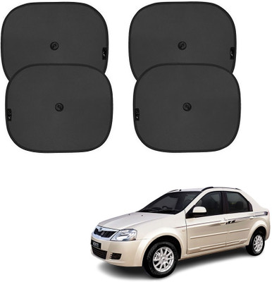 SPREADX Side Window, Rear Window Sun Shade For Mahindra Verito(Black)