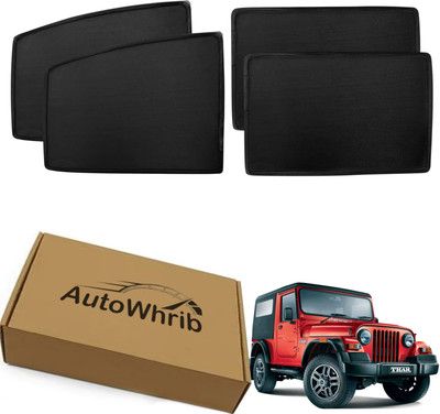 Autowhrib Side Window Sun Shade For Mahindra Thar(Black)
