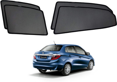 RAKRISH Rear Window, Side Window Sun Shade For Honda Amaze(Black)