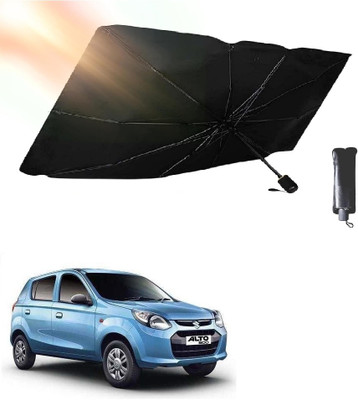 ROSHNEER ENTERPRISES Windshield Sun Shade For Maruti Suzuki Alto 800(Black, Silver)