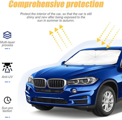GONAMA Rear Window Sun Shade For Honda Universal For Car(Silver)