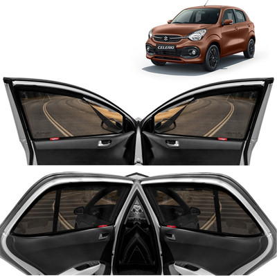 Kingsway Side Window, Rear Window Sun Shade For Maruti Suzuki Celerio(Black)
