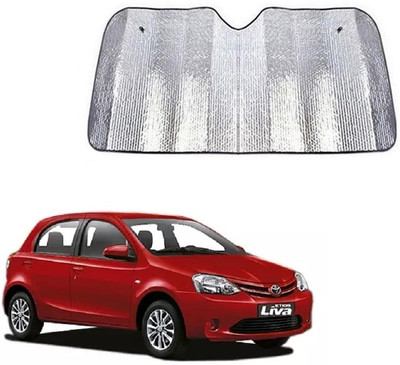 SPREADX Windshield Sun Shade For Toyota Etios Liva(Silver)