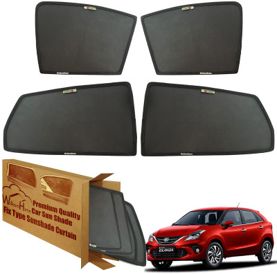 WolkomHome Side Window Sun Shade For Toyota Glanza(Black)