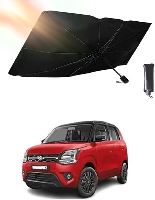 ROSHNEER ENTERPRISES Windshield Sun Shade For Maruti Suzuki WagonR(Black, Silver)