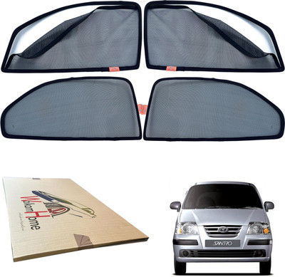 WolkomHome Side Window Sun Shade For Hyundai Santro(Black)