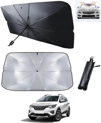 RKPSP Windshield Sun Shade For Renault Triber(Silver, Black)