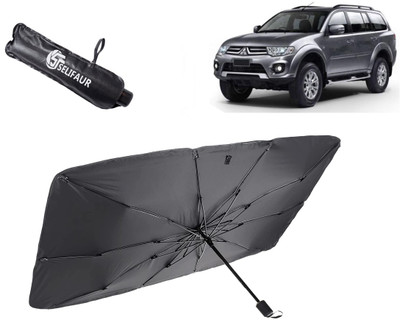 Selifaur Dashboard, Rear Window, Sun Roof, Windshield Sun Shade For Mitsubishi Pajero Sport(Black)