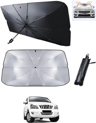 RKPSP Windshield Sun Shade For Mahindra Xylo(Black, Silver)