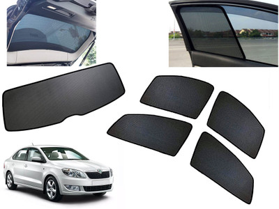 AUTO PEARL Side Window, Rear Window Sun Shade For Skoda Rapid(Black)