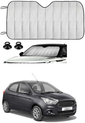 GONAMA Rear Window Sun Shade For Ford Figo(Silver)