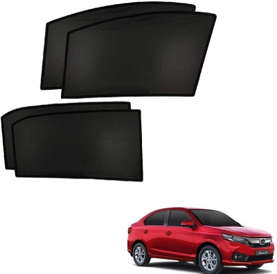 RAKRISH Side Window, Rear Window Sun Shade For Honda Amaze(Black)