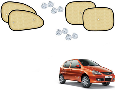 Automotive Prist Side Window Sun Shade For Tata Indica(Beige)