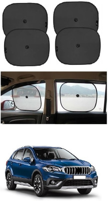 Suprozo Side Window, Rear Window Sun Shade For Maruti Suzuki S-Cross, Universal For Car(Black)
