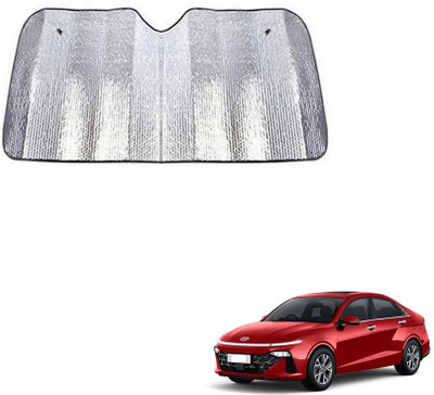 SPREADX Windshield Sun Shade For Hyundai Verna(Silver)
