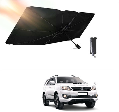 ROSHNEER ENTERPRISES Windshield Sun Shade For Toyota Fortuner Old(Black, Silver)