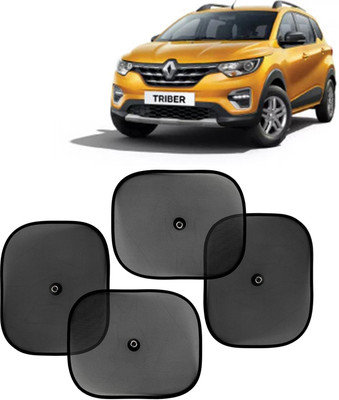Kingsway Side Window, Rear Window, Windshield Sun Shade For Renault Triber(Black)