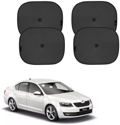 SPREADX Side Window, Rear Window Sun Shade For Skoda Octavia(Black)