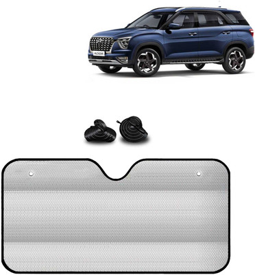 Kingsway Windshield, Dashboard Sun Shade For Hyundai Alcazar(Silver)