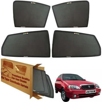 WolkomHome Side Window Sun Shade For Maruti Suzuki Esteem(Black)