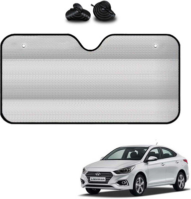 COSMOGEAR Windshield, Dashboard, Rear Window Sun Shade For Hyundai Verna(Silver)