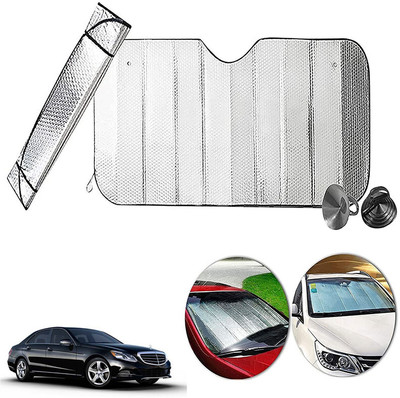 AUTO PEARL Dashboard, Windshield Sun Shade For Mercedes Benz E250(Silver)