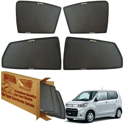 WolkomHome Side Window Sun Shade For Maruti Suzuki WagonR Stingray(Black)