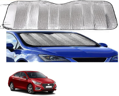 ROSHNEER ENTERPRISES Windshield Sun Shade For Hyundai Verna(Silver)