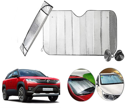 AUTO PEARL Dashboard, Windshield Sun Shade For Maruti Suzuki Brezza(Silver)