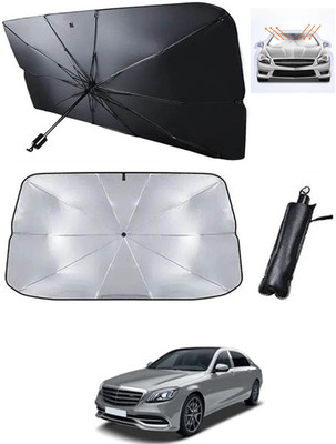 MATIES Windshield Sun Shade For Mercedes Benz S350(Black, Silver)