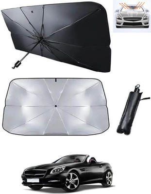 RKPSP Windshield Sun Shade For Mercedes Benz Universal For Car(Black, Silver)