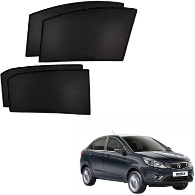 RAKRISH Side Window, Rear Window Sun Shade For Tata Zest(Black)