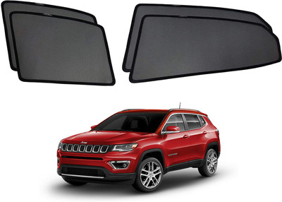 RAKRISH Rear Window, Side Window Sun Shade For Jeep Compass(Black)