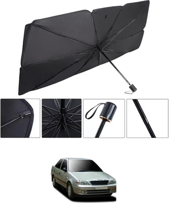 RKPSP Windshield Sun Shade For Maruti Suzuki Esteem(Black, Silver)