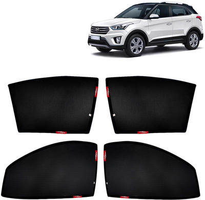 Kingsway Side Window, Rear Window Sun Shade For Hyundai Creta(Black)