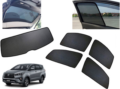 AUTO PEARL Side Window, Rear Window Sun Shade For Toyota Innova Crysta(Black)