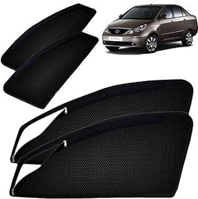 Crc Side Window Sun Shade For Tata Indigo(Black)