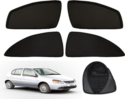Magnetic Rear Window Sun Shade For Tata Indica V2(Black)