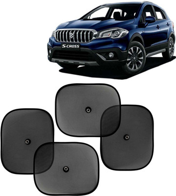 Kingsway Side Window, Rear Window, Windshield Sun Shade For Maruti Suzuki S-Cross(Black)