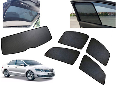 AUTO PEARL Side Window, Rear Window Sun Shade For Skoda Rapid(Black)