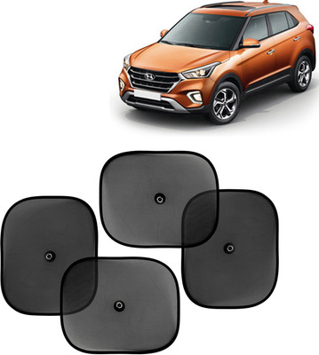 Kingsway Side Window, Rear Window, Windshield Sun Shade For Hyundai Creta(Black)