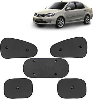 Kingsway Side Window, Rear Window, Windshield Sun Shade For Toyota Etios(Black)