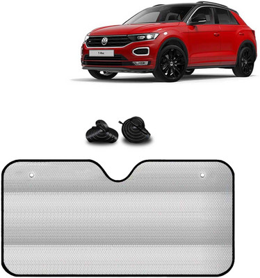 Kingsway Windshield, Dashboard, Rear Window Sun Shade For Volkswagen T Roc(Silver)