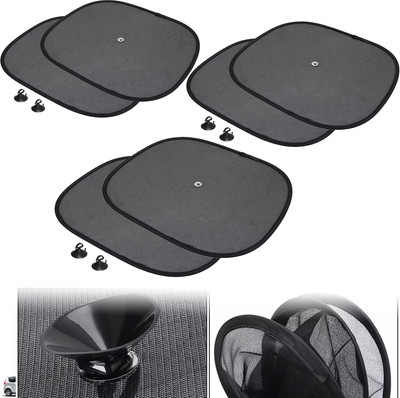 Pious Side Window Sun Shade For Mahindra e2o, Universal For Car(Black)