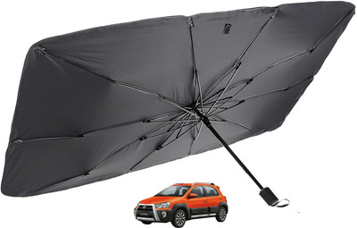 MOCKHE Windshield Sun Shade For Toyota Etios Cross(Silver)