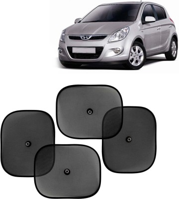 Kingsway Side Window, Rear Window, Windshield Sun Shade For Hyundai i20(Black)