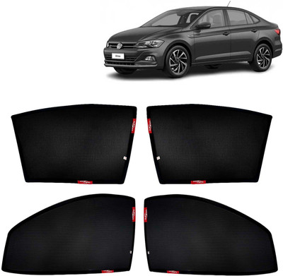 Kingsway Side Window, Rear Window Sun Shade For Volkswagen Virtus(Black)