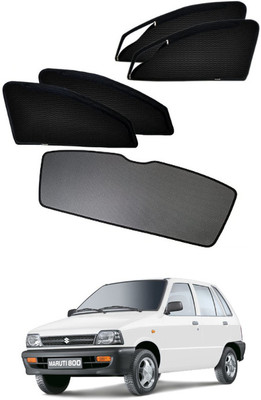 RAKRISH Rear Window, Side Window Sun Shade For Maruti Suzuki 800(Black)