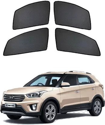 RAKRISH Rear Window, Side Window Sun Shade For Hyundai Creta(Black)